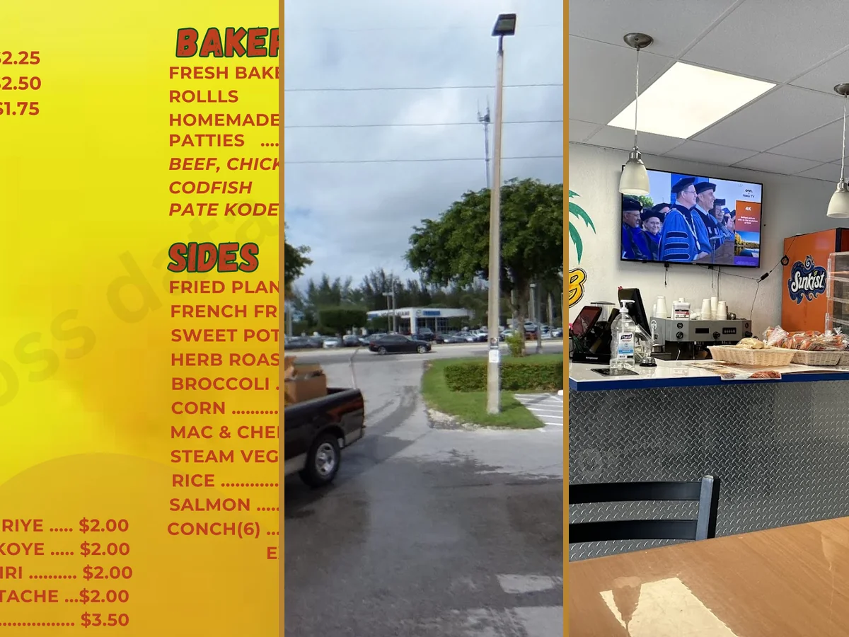 Simple interior for seafood plates and takeout