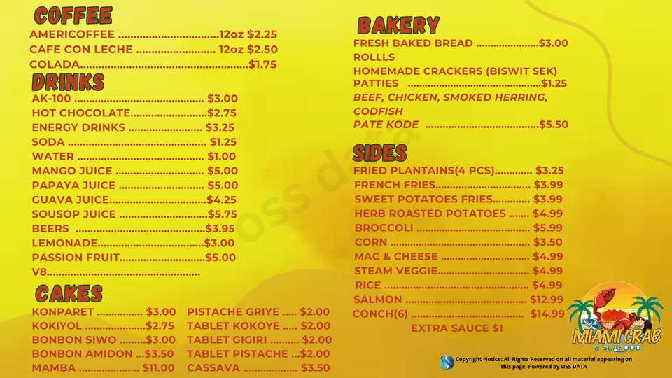 Simple interior for seafood plates and takeout